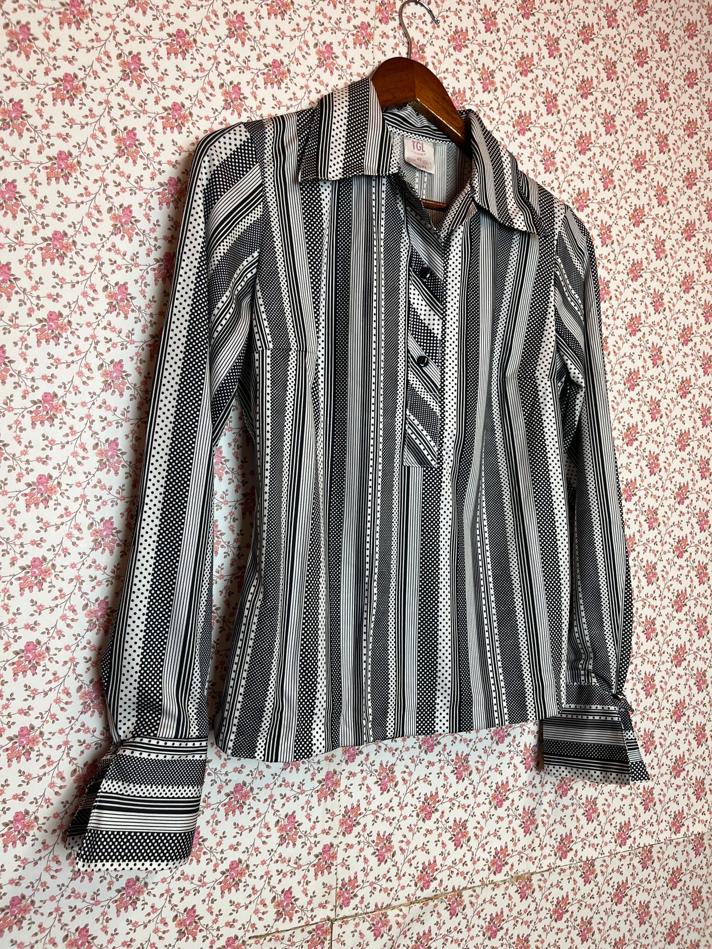 Vintage 1970s Striped Popover Shirt