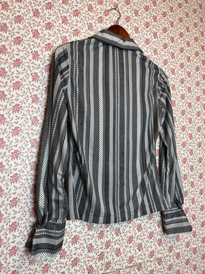 Vintage 1970s Striped Popover Shirt
