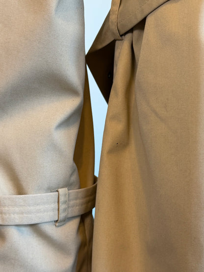 Vintage 1980s Peter Brown Beige Trench Coat - Size Large