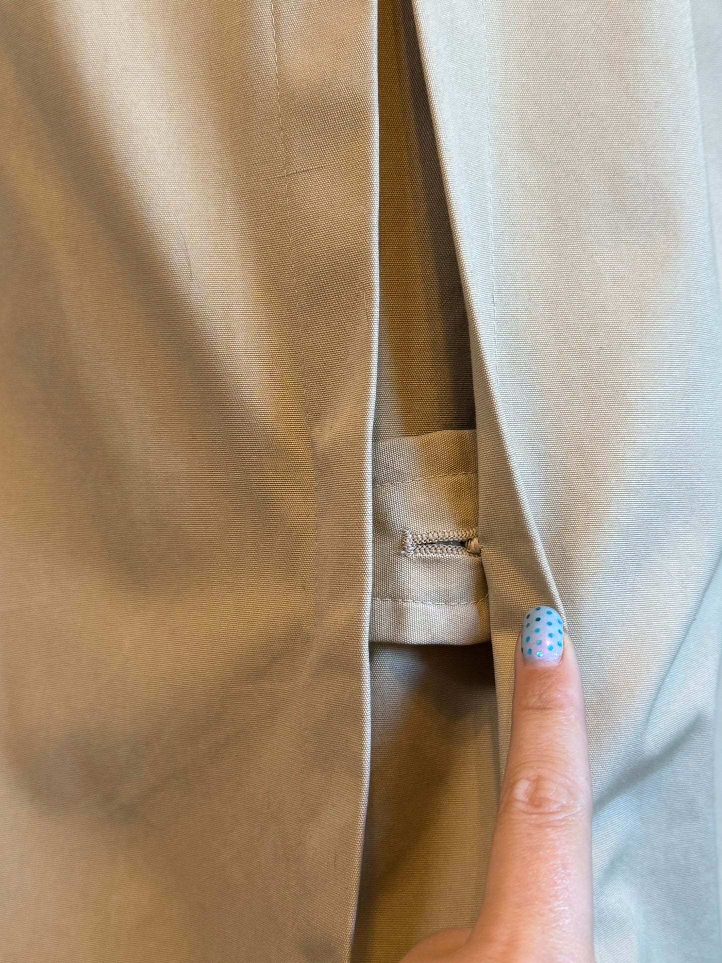 Vintage 1980s Peter Brown Beige Trench Coat - Size Large