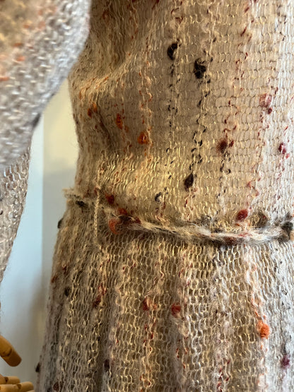 Vintage 1970s Mohair Blend Balloon Sleeve Knitted Dress