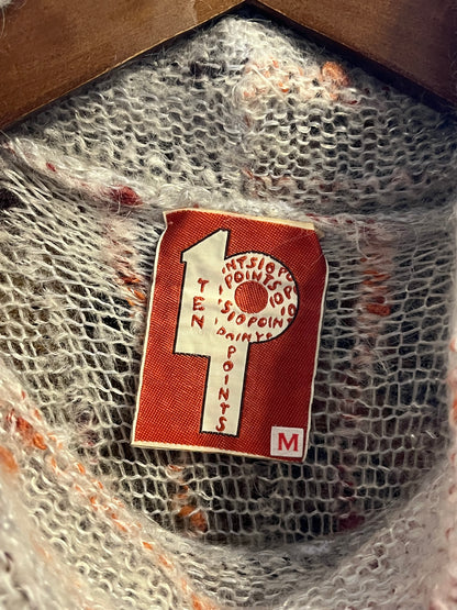 Vintage 1970s Mohair Blend Balloon Sleeve Knitted Dress