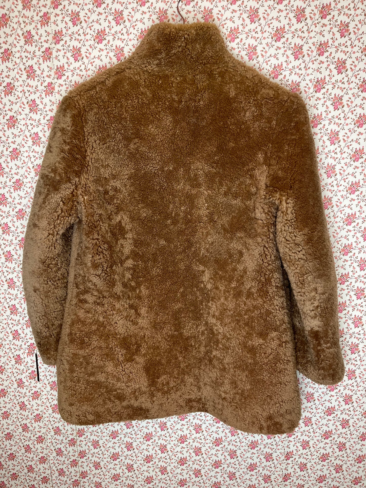 Vintage 1970s Caramel Full Lambskin Short Coat