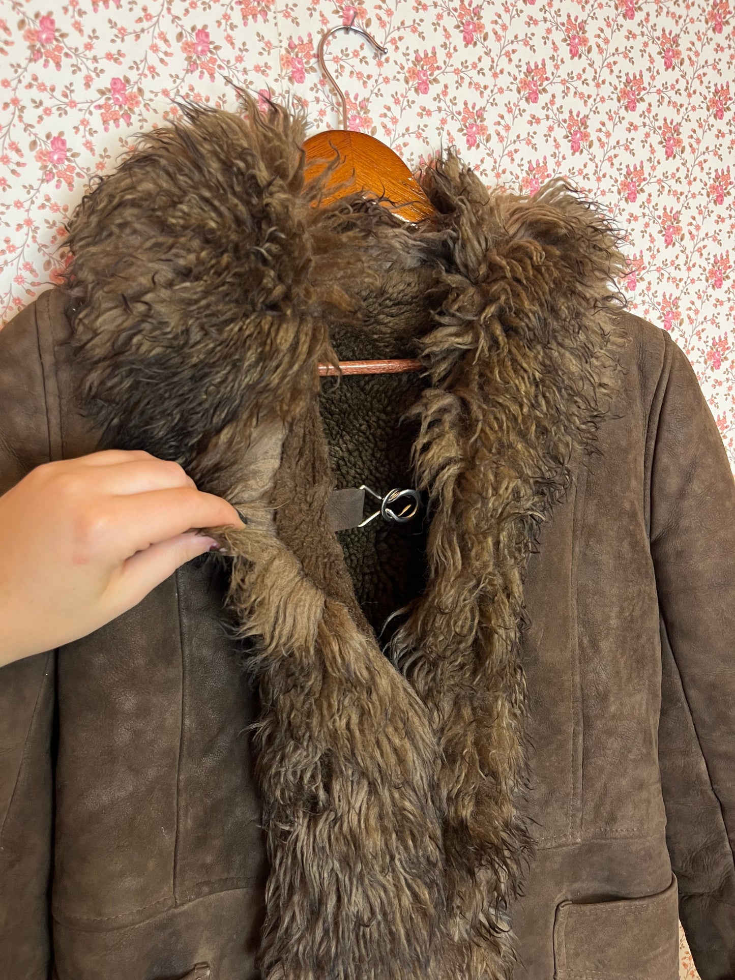 Vintage 1970s Brown Shearling Penny Lane Coat