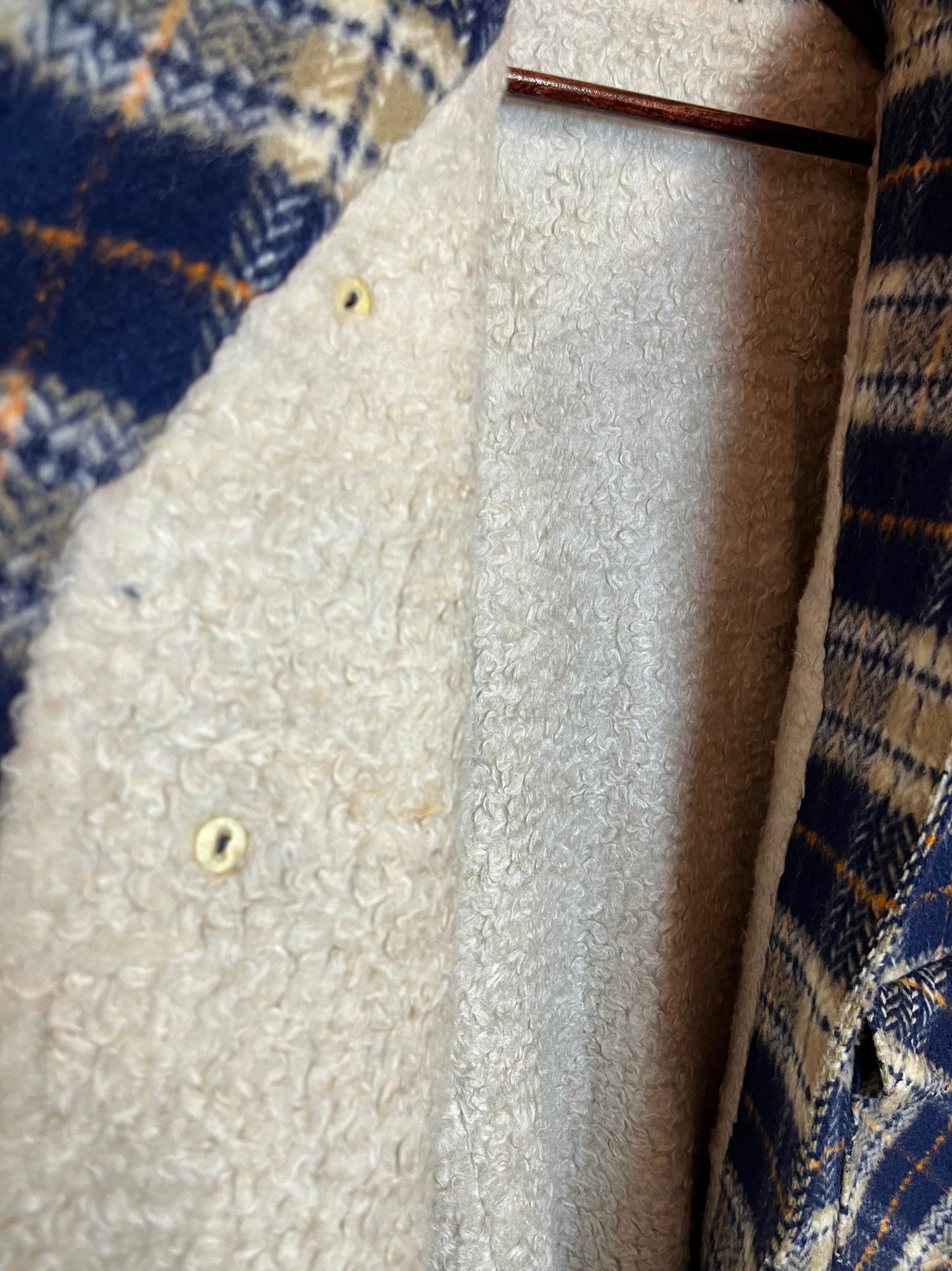 Vintage 1960s Hand Made Wool Checked Coat