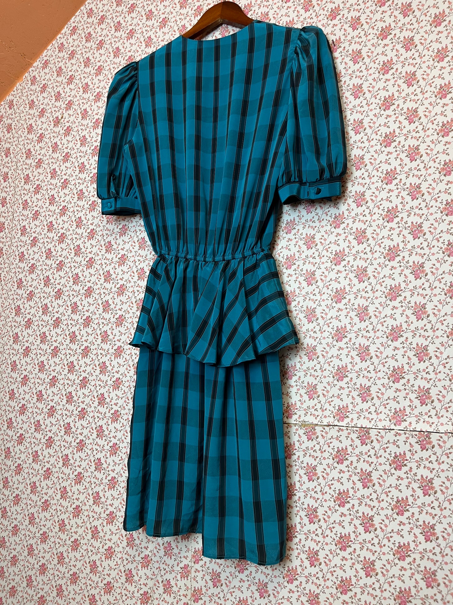 Vintage 1980s Checked Tier Skirt Dress