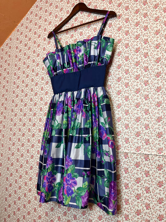 Vintage 1980s Satin Cocktail Dress