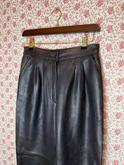 Vintage 1980s Leather Biker Trousers