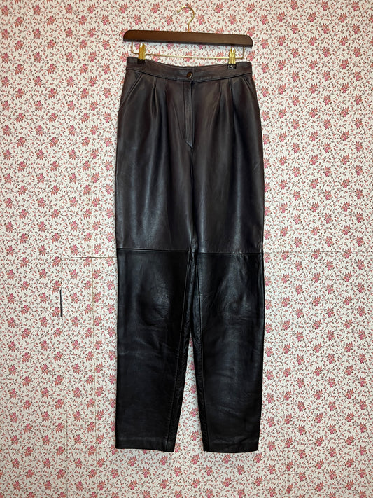 Vintage 1980s Leather Biker Trousers