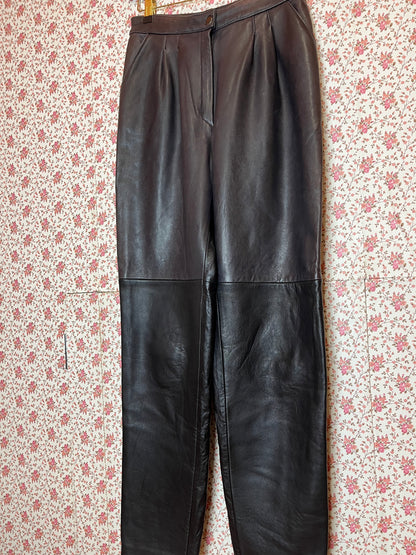 Vintage 1980s Leather Biker Trousers