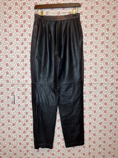 Vintage 1980s Leather Biker Trousers